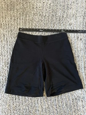 Bermudas PURE J.JILL Negras Algodón Pima Pull On Informales Para Mujer Pequeñas Foto 1 de 4