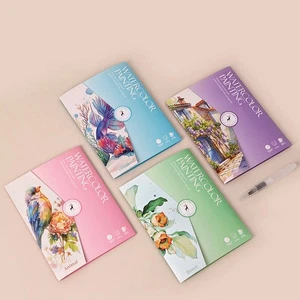Watercolor Workbooks Coloring Book Beginner Friendly Painting Kit 12 Color Paint - Picture 1 of 18