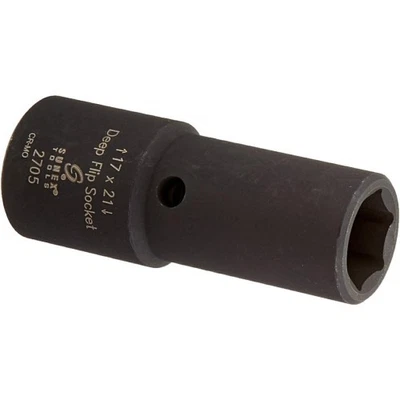 Sunex 2705 1/2" Drive 17mm x 21mm Deep Flip Socket, CR-MO Steel - Image 1 of 2
