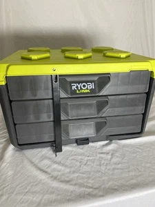 Ryobi LINK 3-Drawer Tool Box Stackable Impact Resistant Storage Organizer - NEW - Picture 1 of 7