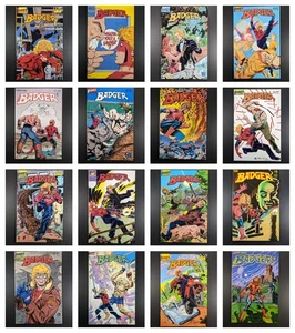 First Comics The Badger Comic Lot of  26 1st App Badger Ham Origin 1983-87 Raw - Picture 1 of 24