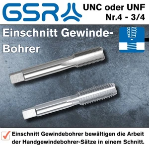 GSR Handgewindebohrer UNC UNF Gewindeschneider Gewindebohrer Nr. 4 bis 3/4 Zoll - Bild 1 von 2