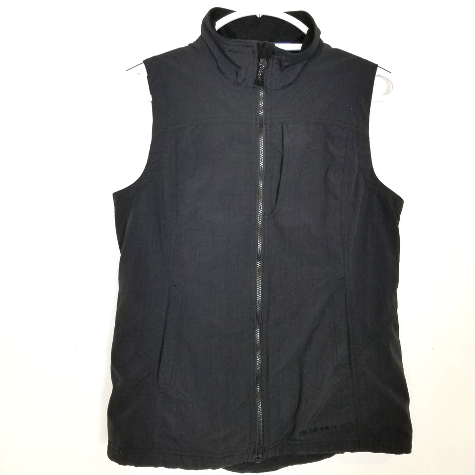 ExOfficio Mujeres FlyQ Chaleco Cremallera Chaqueta Talla M Negro Nylon Aire Libre Senderismo Camping Foto 1 de 4