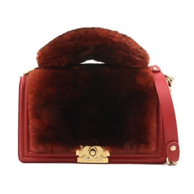 Auténtico bolso de hombro CHANEL para niño marrón rojo/dorado piel/cuero - e60018a Foto 1 de 4