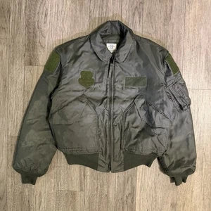 Vintage CWU-45/P Flyers Cold Weather Fliegerjacke Herren Large grün Bomber 80er - Bild 1 von 15