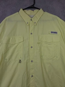 Columbia PFG Poloshirt Herren 2XL Gelb Langarm Performance Angelgruppe - Bild 1 von 9