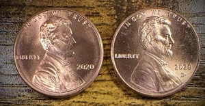 Lote de 2 monedas Lincoln Shield Cent P D 2020 sin circular BU de rollos originales - Imagen 1 de 3