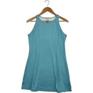 Vestido Nike Dri Fit Mujer Medio Azul Estampado Abstracto Atlético Pickleball Tenis - Imagen 1 de 14