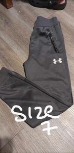 Youth Boy Under Armour Pants Size 7 In Good Shape Smoke Free Home - Picture 1 of 1