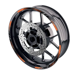 For Aprilia RSV1000 R RSV Mille R 08 09 10 17 inch Wheel Sticker Orange LINE2 - Picture 1 of 12