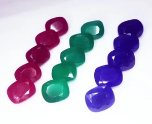 Lote de 15 piezas de esmeraldas de rubí natural y piedras sueltas de zafiro azul 140-150 quilates gema W07 - Imagen 1 de 11