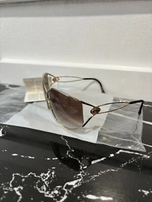Nuevo de Lote Antiguo Christian Dior 2345 41 64 08 Marco Dorado Mariposa Gafas de Sol Austria Foto 1 de 4