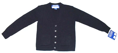 NWT Cotler Long Sleeve Button Up Cardigan Sweater Unisex Boys Girls Size 12 Navy - Image 1 of 4