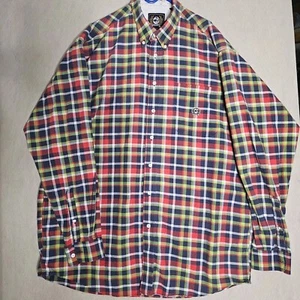Cinch Trucker Style Hemd Herren XXL Langarm rot kariert Oxford schneller Versand - Bild 1 von 14
