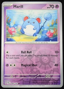 Pokemon TCG Marill 064/162 Temporal Forces Reverse Holo Common Card - NM - Picture 1 of 2