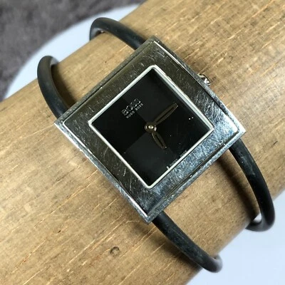 Hugo Boss Mujer 3488 Dial Negro Suizo Acero Inoxidable Goma Pulsera Reloj Cuarzo 7" Foto 1 de 4