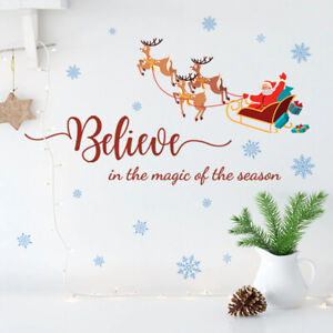 Árbol de Navidad Fiesta De Sala De Copo De Nieve Pared Etiqueta de la ventana arte Pared Calcomanía Mural Hazlo tú mismo 