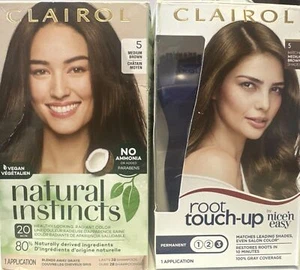 Clairol Natural Instincts Hair Color No Ammonia #5 Medium Brown - Picture 1 of 3