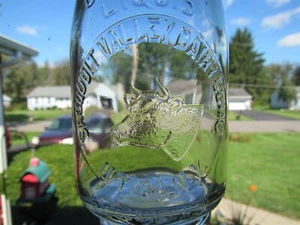 TREP Milchflasche Sauquoit Valley Molkerei Co Utica NY ONEIDA CO geprägter Kuhkopf - Bild 1 von 2