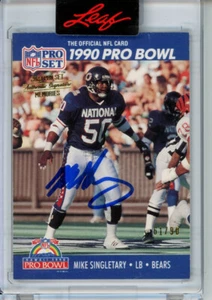 2023 Leaf Pro Set Mike Singletary Buyback Auto Football Card #'d 61/90 Bears - Bild 1 von 2
