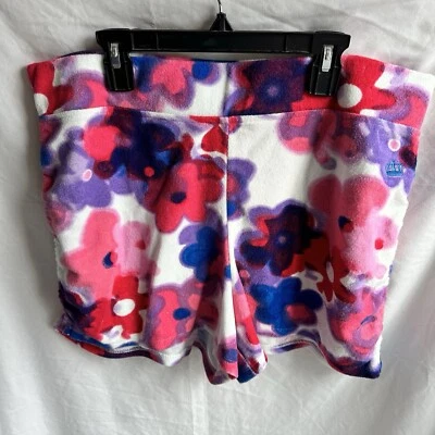 Juicy by Juicy Couture Pink and Purple Retro Floral Y2K Pajama Shorts Size XL - Image 1 of 3