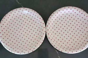 Tiny Red Hearts Valentine's Day Party 8  6.87 Inch Lunch Dinner Plates 2-pack - Picture 1 of 6