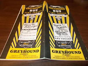 1940 Greyhound Bus Lines Zeitplan / September/Oktober 1940 - Bild 1 von 2