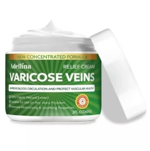 Adellina Varicose Veins Cream Relief for Legs Improves Blood Circulation (2oz) - Picture 1 of 12