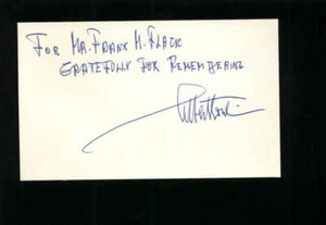 Albert Conti D.1967 Actor The Black Cat Signed 3" x 5" Index Card ID: 16393