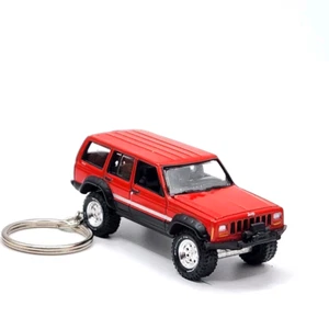 RARE 1984-2001 Jeep Cherokee XJ 4x4 Red 1/64 Scale Diecast Custom🎁 GREAT Gift🎁 - Foto 1 di 5