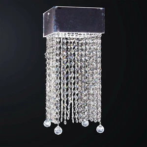 Modern Crystal Waterfall Ceiling Light Swarovski Design 4 Lights BGA 3299/pl - Picture 1 of 2