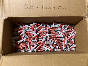 500 X Fischer Duopower Universal Wall Plug 6mm x 30mm NOT BOXED , LOOSE 555006 - Picture 1 of 2