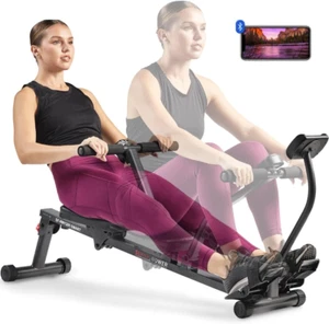 Compact Adjustable Rowing Machine with 12 Levels of Resistance for Complete Body - Picture 1 of 12