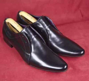 Lambretta schwarze Lederoberschuhe - UK 12, US 13, EU 46 UVP £65 - Bild 1 von 4