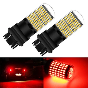 NEW 2x 3156 3157 Red CANBUS LED Bulb Super Bright 144-SMD Turn Signal Tail Light - Picture 1 of 8