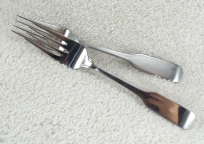 Lote de 2 tenedores de ensalada MFS10 cubiertos de acero inoxidable brillante Martha Stewart Foto 1 de 3