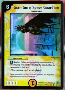 Tarjeta coleccionable Duel Masters 2004 Gran Gure, lámina holo Space Guardian 5/110 - Imagen 1 de 2
