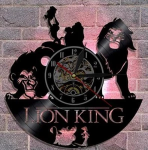 Lion King LED Light Remote Control Vinyl Record LP Wall Clock Decor Art 39 - Picture 1 of 11