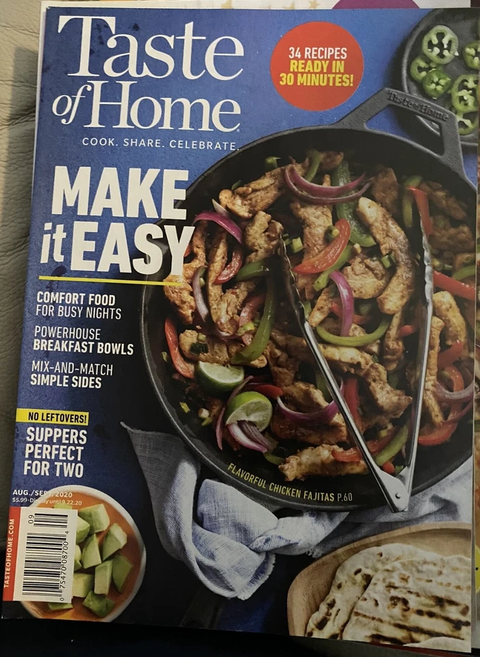 TASTE OF HOME  MAGAZINE. Aug/Sept 2020 - Image 1 of 1
