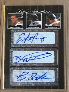 2007 Just Minor Triple Autograph Evan Longoria, # 2/3 ROOKIE Card autograph 014 - Picture 1 of 2
