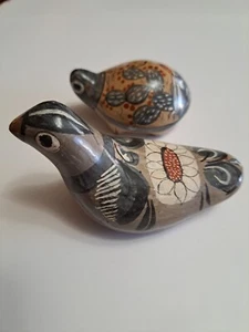 2 Vintage Tonala Figurines Bird & Turtle Ceramic Hand Painted Folk Art Pottery - Picture 1 of 12