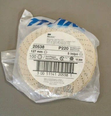 ( QTY 100 ) 3M Clean Sanding Disc For Composite Finishing P220, 5” - Image 1 of 3