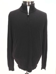 Wool Sweater MEN'S STORE Raisin Purple Merino mock neck 1/2 Zip Mens L $98 - Picture 1 of 6