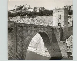 13th Cent. Bridge, TOLEDO SPAIN Alfonso X Ancient Architecture 1950s Press Photo - Picture 1 of 2