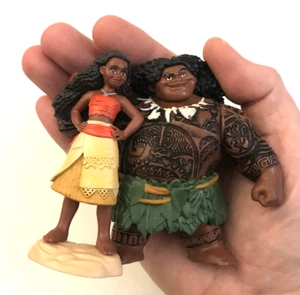 Jakks Moana Disney Figures Toy Island Figurine Set Cake Topper 4in PVC Maui . - Picture 1 of 8
