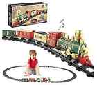 JUQU Train Set-Electric Train Sets for Boys Green/Red Train With 3 Cars