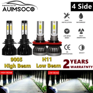 Kit de bombillas LED blancas de haz alto bajo para Honda Accord 2008-2017 4x 6000K - Imagen 1 de 12