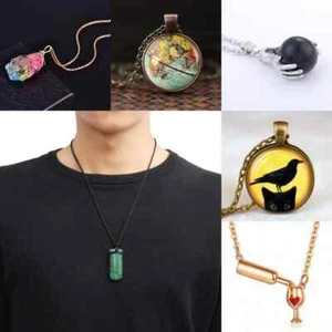 Quality Black Cat Gem Crystal Wine Goblet Pendant Necklace Jewelry Party Gift - Picture 1 of 18