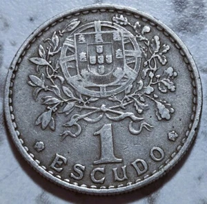 1951 Portugal 1 Escudo Coin BIN243 - Picture 1 of 2