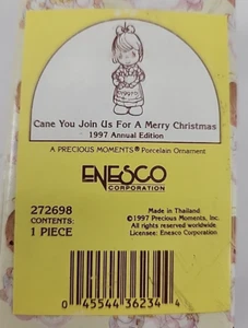 1997 Precious Moments Figurine "Cane You Join Us for a Merry Christmas" 272698 - Picture 1 of 2